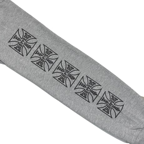 WEST COAST CHOPPERS IRON CROSS LS ASH GREY XL 8563