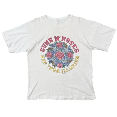 GUNS N' ROSES USE YOUR ILLUSION GUN&ROSE WHITE EURO FITS LARGE 3407