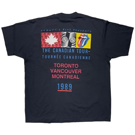THE ROLLING STONES THE CANADIAN TOUR 1989 BLACK SCREEN STARS XL 6691