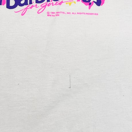 Barbie 1991 DOLL TEE WHITE FRUIT OF THE LOOM XL 3179