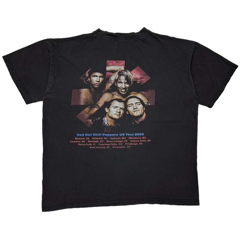 トップス RED HOT CHILI PEPPERS US Tour 2003 L RED HOT CHILI PEPPERS US TOUR 2003 FRONT LOGO B
