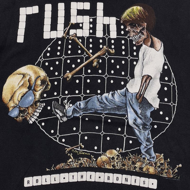 【1991年当時物+大特価】 RUSH roll the bones L RUSH PUSHEAD 1991 ROLL THE BONES SLEEVE LESS XL