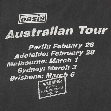OASIS AUSTRALIAN TOUR XL 0330