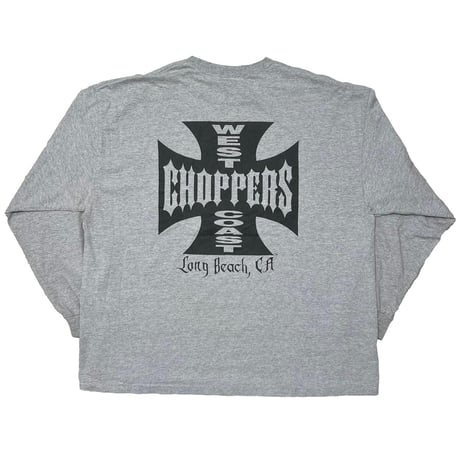 WEST COAST CHOPPERS IRON CROSS LS ASH GREY FITS XXL 4209