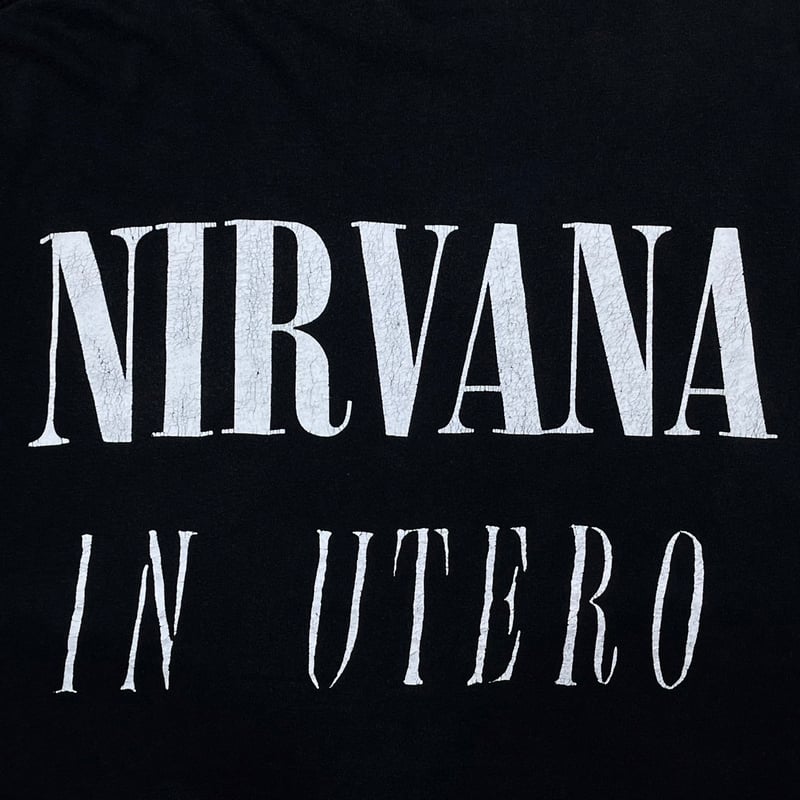 トップス NIRVANA BOOTLEG IN UTERO BLACK FITS XL Nirvana Oversized T Shirt | In Utero Dark - Wittee