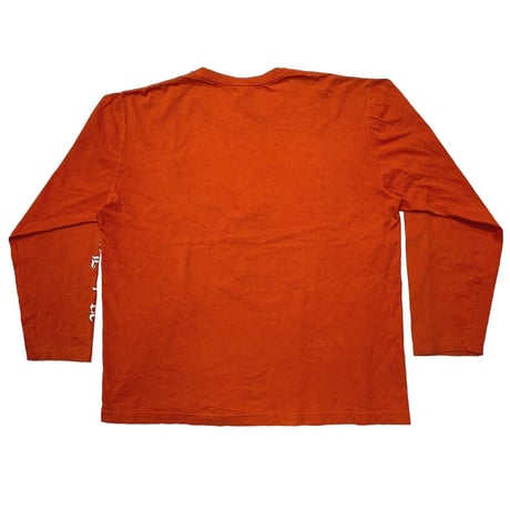 RALPH LAUREN POLO JEANS OLD ENGLISH LOGO LS ORANGE LARGE 4119