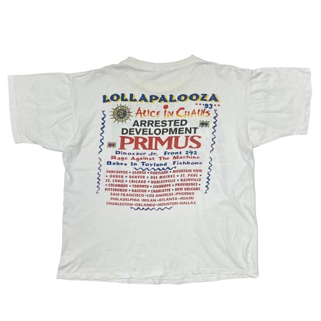 LOLLAPALOOZA 1993 WHITE FITS XL 5035