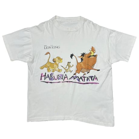 DISNEY VINTAGE THE LION KING HAKUNA MATATA WHITE FITS XL 5586