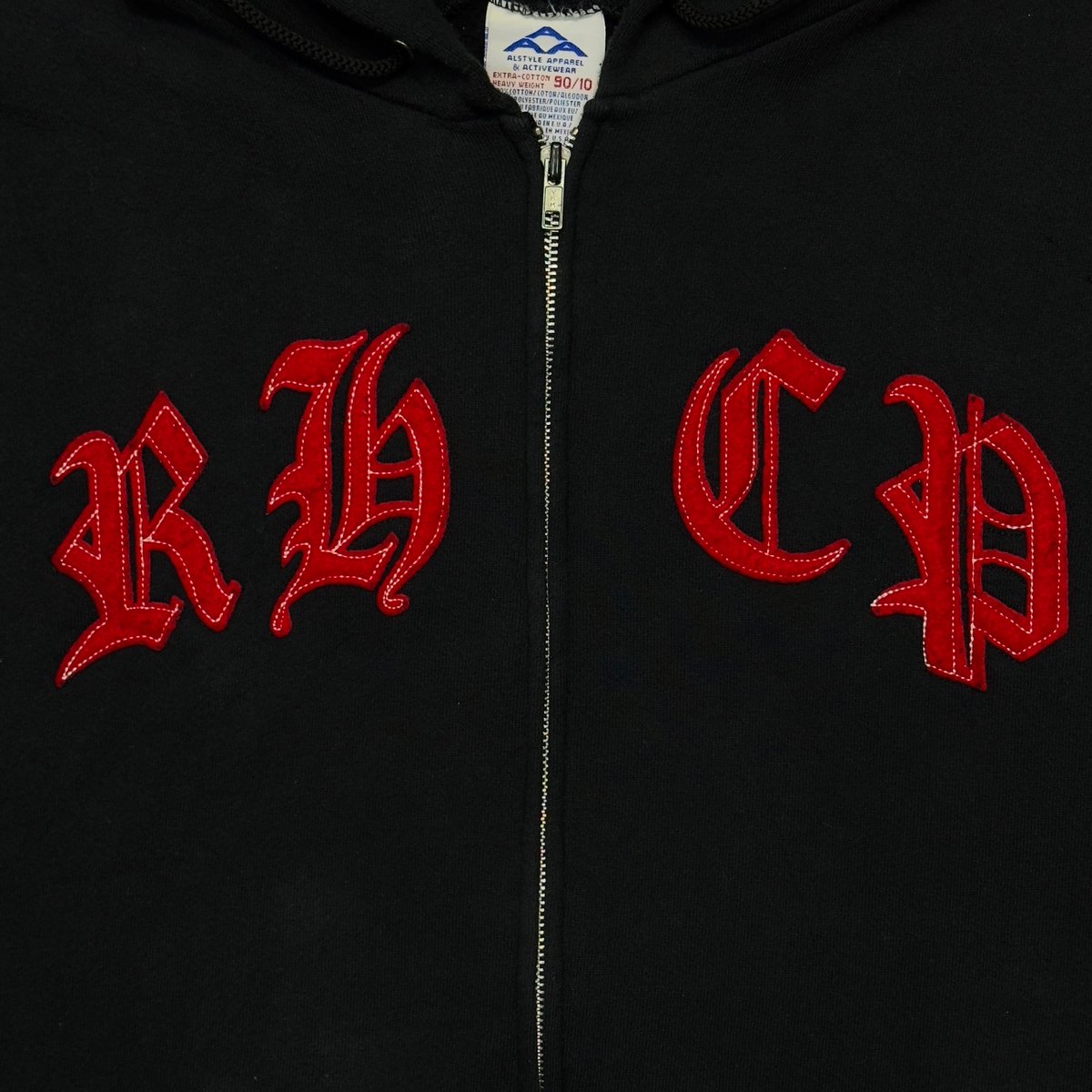 RED HOT CHILI PEPPERS PHCP OLD ENGLISH ZIP UP H RED HOT CHILI PEPPERS PHCP OLD ENGLISH ZIP UP H