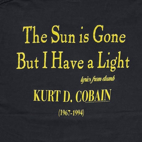 NIRVANA KURT COBAIN THE SUN IS GONE GIANT XL 1799