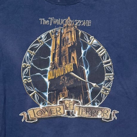 DISNEY VINTAGE THE TWILIGHT ZONE TOWER OF TERROR NAVY XL 9780