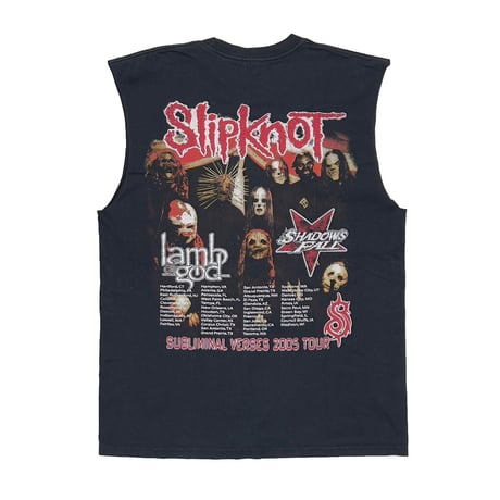Slipknot SUBLIMINAL VERSES 2005 TOUR SLEEVELES GILDAN LARGE 7462