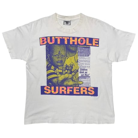 BUTTHOLE SURFERS 1993 RUBBERWEAR WHITE LEE XL 9308