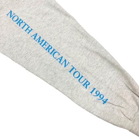 PINK FLOYD DIVISION BELL NORTH AMERICAN TOUR 1994 HOODED LS TEE GREY BROCKUM XL 3480