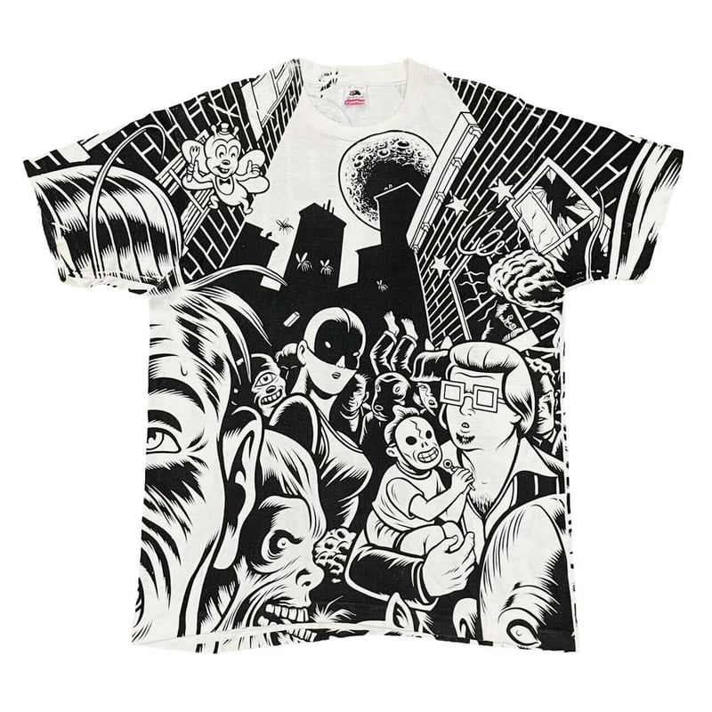 ビンテージ Iggy Pop Brick by Brick 総柄Tシャツ ビンテージ Iggy Pop Brick by Brick 総柄Tシャツ Special
