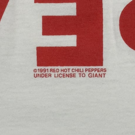 RED HOT CHILI PEPPERS 1991 DOUBLE SIDE Aztec WHITE GIANT LARGE 6927