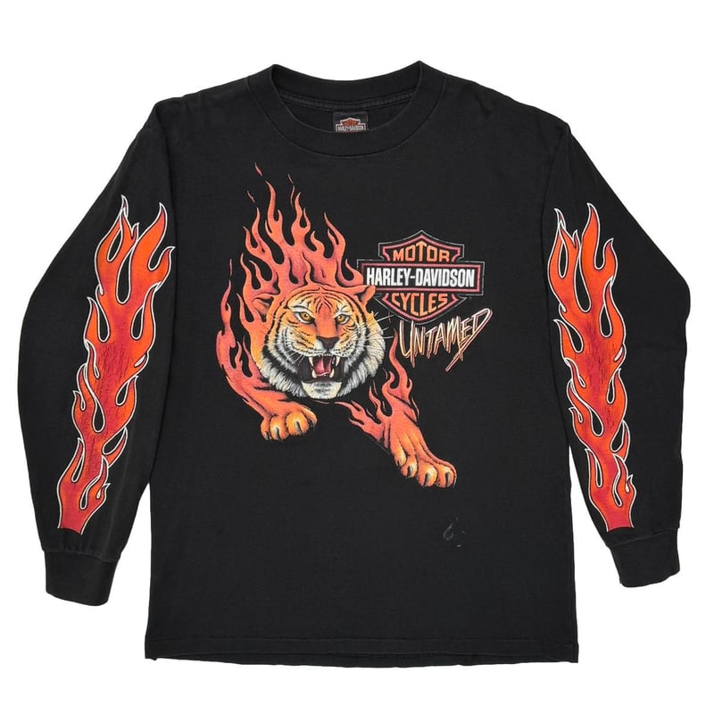 HARLEY DAVIDSON UNTAMED TIGER FLAME BACK EMBLEM