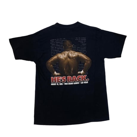 MIKE TYSON 1995 MGM GRAND GARDEN HE'S BACK TEE FITS XL 8240