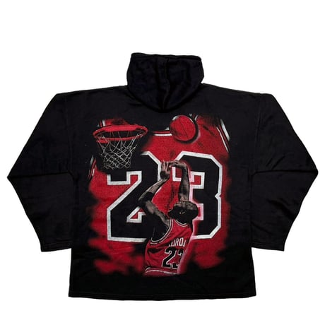 MICHAEL JORDAN RAP DESIGN SEWAT HOODIE BLACK LARGE 3685
