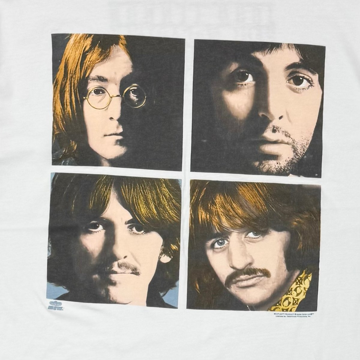 THE BEATLES 4 FACES BACK MEMBER NAME EURO XL 83