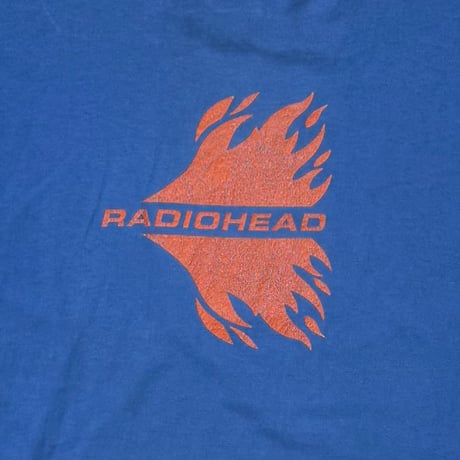 RADIOHEAD 1997 ORANGE LOGO BLUE FITS L-XL 5159