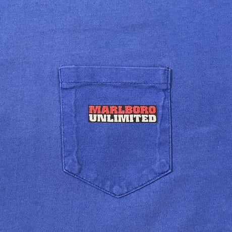 Marlboro UNLIMITED COYOTE POCKET TEE BLUE FITS LARGE 7