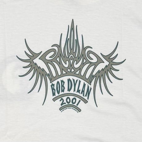 BOB DYLAN 2001 FRONT CIRCLE LOGO POTRAIT WHITE ANVIL MEDIUM 9343