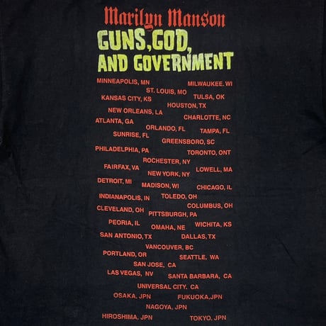 MARILYN MANSON GUNS,GOD AND GOVERNMENT GIANT MEDIUM 1884
