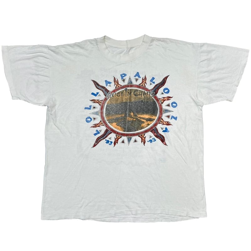 ALICE IN CHAINS LOLLAPALOOZA 1993 WHITE FITS XL ALICE IN CHAINS LOLLAPALOOZA 1993 WHITE FITS XL