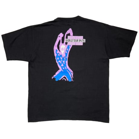 THE ROLLING STONES 1995 PURPLE SPIKE TONGUE VOODOO LOUNGE 94/95 EURO XL 3677