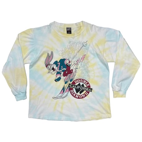 LOONEY TUNES 1997 BUGS BUNNY CALIFORNIA DOUBLE DIAMOND LS TIE DYE LARGE 6153
