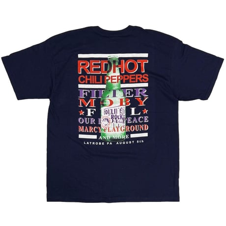RED HOT CHILI PEPPERS ROLLING ROCK TOWN FAIR NAVY GILDAN XL 4090