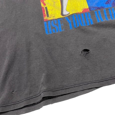GUNS N' ROSES USE YOUR ILLUSION 1992 MAKE A F@*!KIN' FASHION STATEMENT FADED BLACK BROCKUM XL 9434