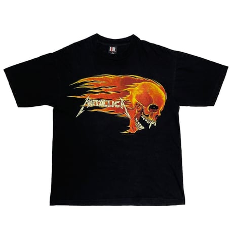 METALLICA SUMMER SHIT PUSHEAD FLAME SKULL GIANT LARGE 8924