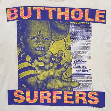 BUTTHOLE SURFERS 1993 RUBBERWEAR WHITE LEE XL 9308