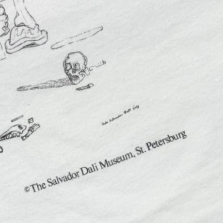 SALVADOR DALI 1904-1989 MULTI ART GRAPHIC OVP WHITE HANES XL 4535