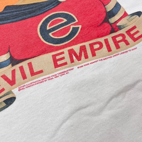 RAGE AGAINST THE MACHINE EVIL EMPIRE RINGER WHITE/NAVY GIANT XL 9833