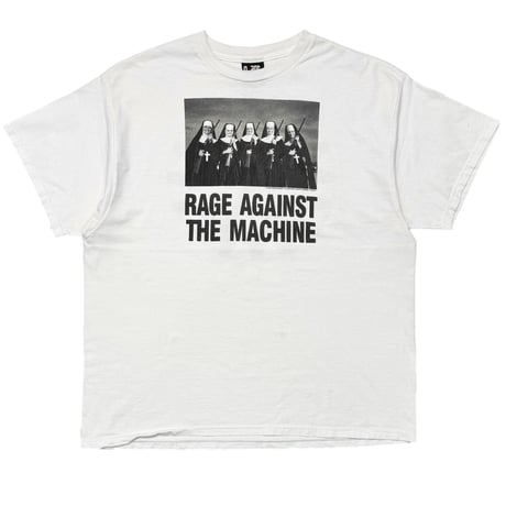RAGE AGAINST THE MACHINE 1997 NUNS AND GUNS WHITE GINAT FITS XL 8036