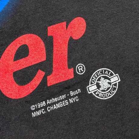 Budweiser NEVER HIRE A FERRET TO DO A WEASELS JOB BLACK LARGE 5228
