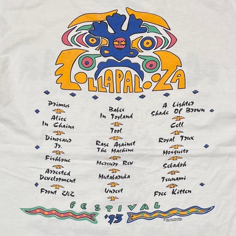 LOLLAPALOOZA 93' FESTIVAL WHITE ANVIL XL 1164