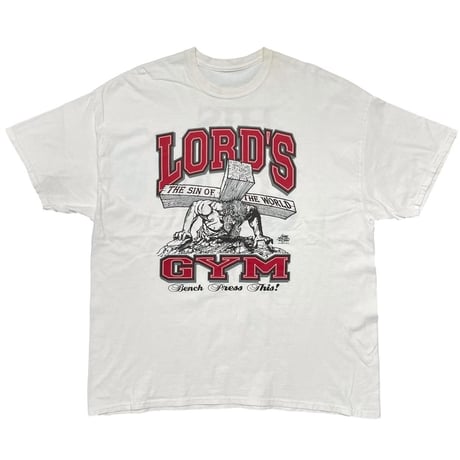 LORD'S GYM THE SIN OF THE WORLD RED WHITE FITS XXL 3471