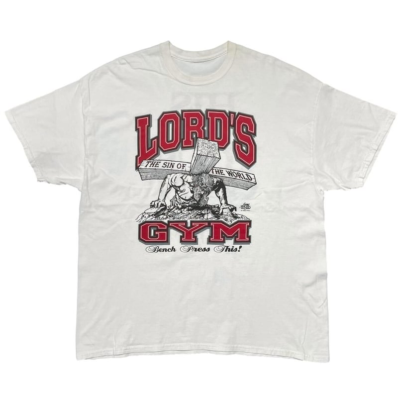LORD'S GYM THE SIN OF THE WORLD RED WHITE FITS