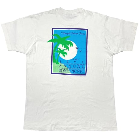 SONY 1991 ANNUAL SONY PICNIC WHITE FRUIT OF THE LOOM XL 3286