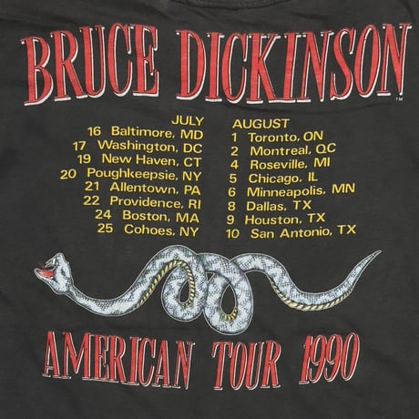 BRUCE DICKINSON 1990 AMERICAN TOUR TATTOOED MILLIONAIRE LARGE 5950