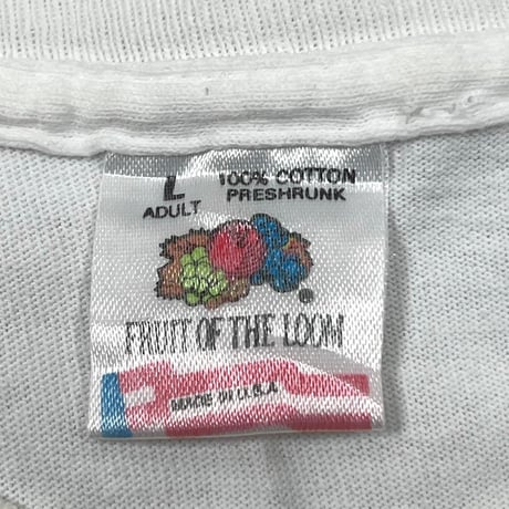 PEARL JAM 1993 THREADWORM WHITE FRUIT OF THE LOOM LARGE 1650