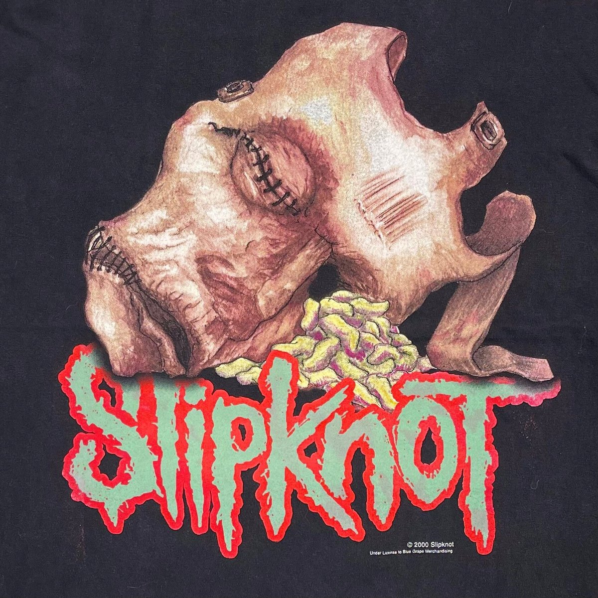 SLIPKNOT 2001 MAGGOT MASK LS BLUE GRAPE XL 6309