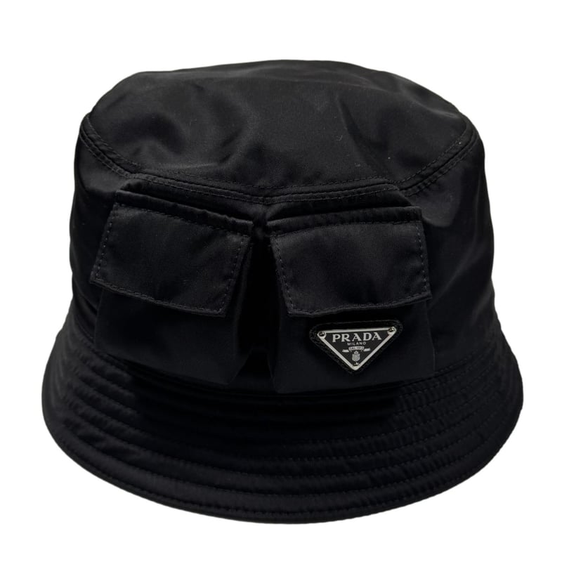 PRADA RE- NYLON BUCKET HAT BLACK XXL | greatLAn