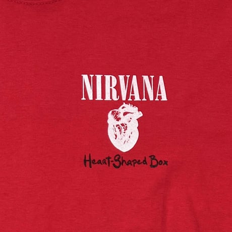 NIRVANA Y2K BOOTLEG HEART SHAPED BOX RED LS LARGE 9928