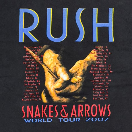RUSH SNAKES & ARROWS WORLD TOUR 2007 DELTA XL 8593