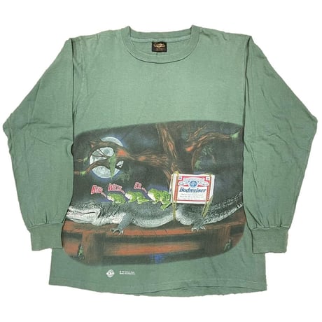 Budweiser 1996 CROCODILE&FROGS LS SAGE GREEN CHANGES LARGE 2695